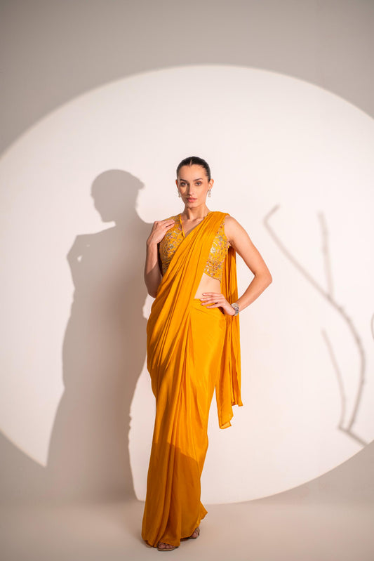 GEORGETTE SAREE WITH BLOUSE