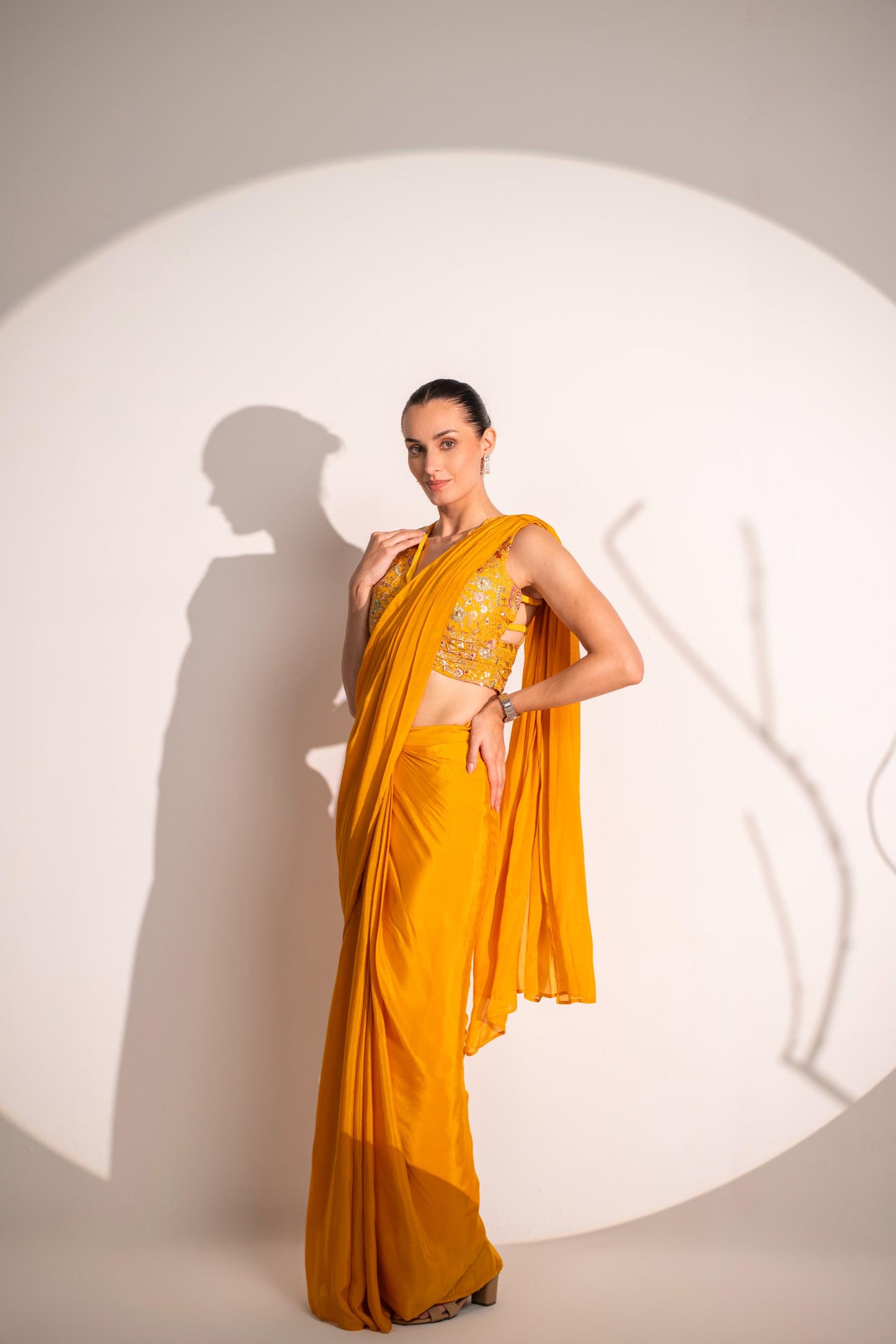 GEORGETTE SAREE WITH BLOUSE