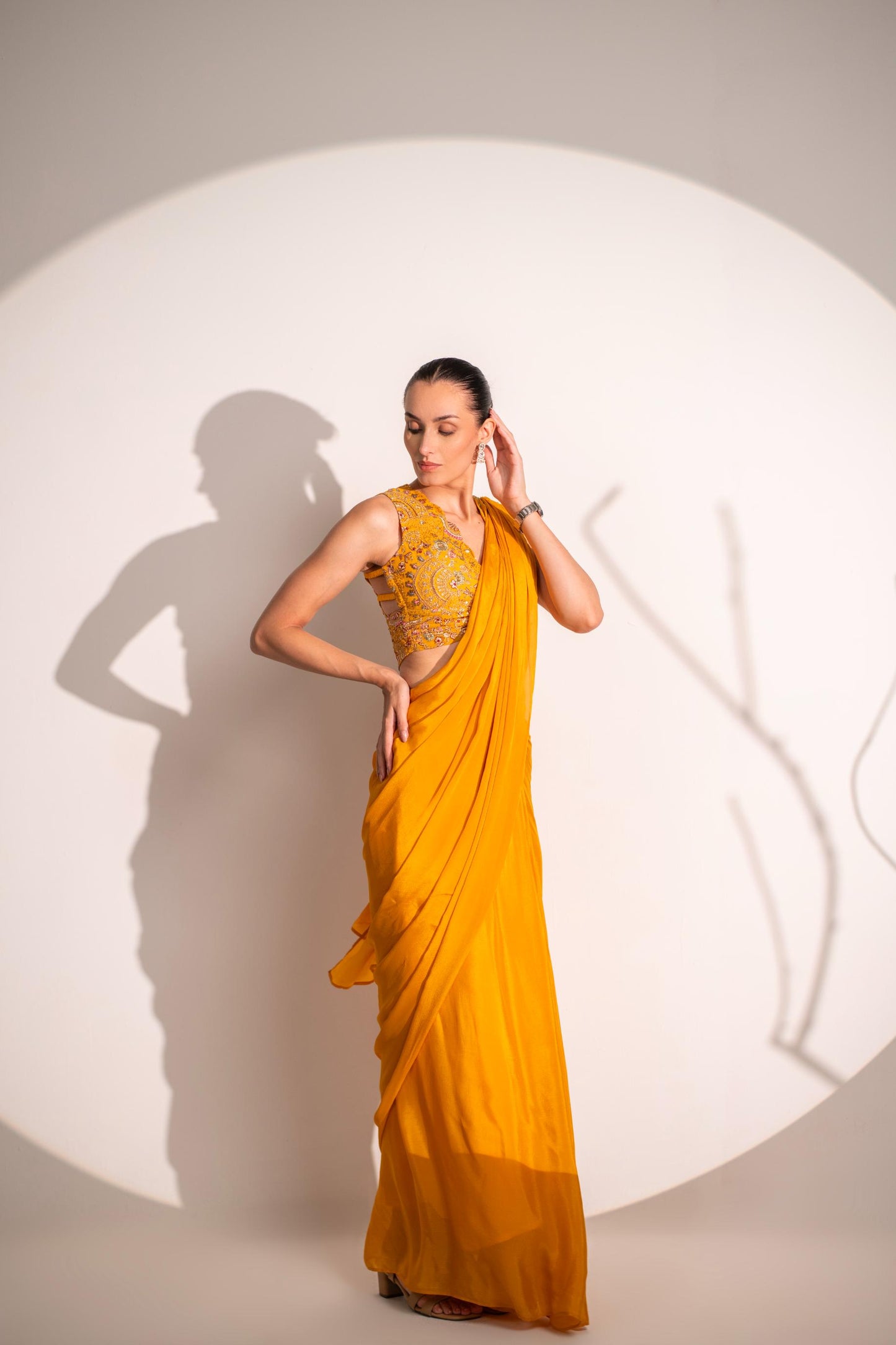 GEORGETTE SAREE WITH BLOUSE