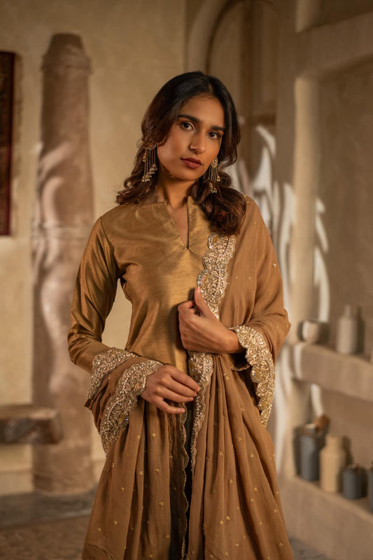 GOLDEN PAKISTANI SUIT
