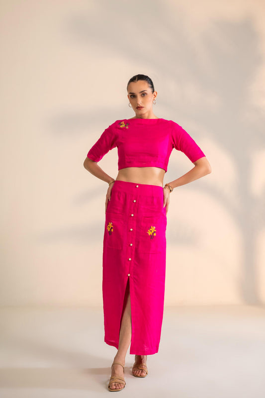CROP TOP WITH SKIRT