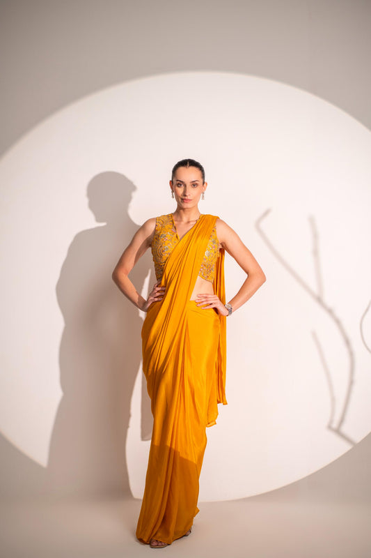 GEORGETTE SAREE WITH BLOUSE
