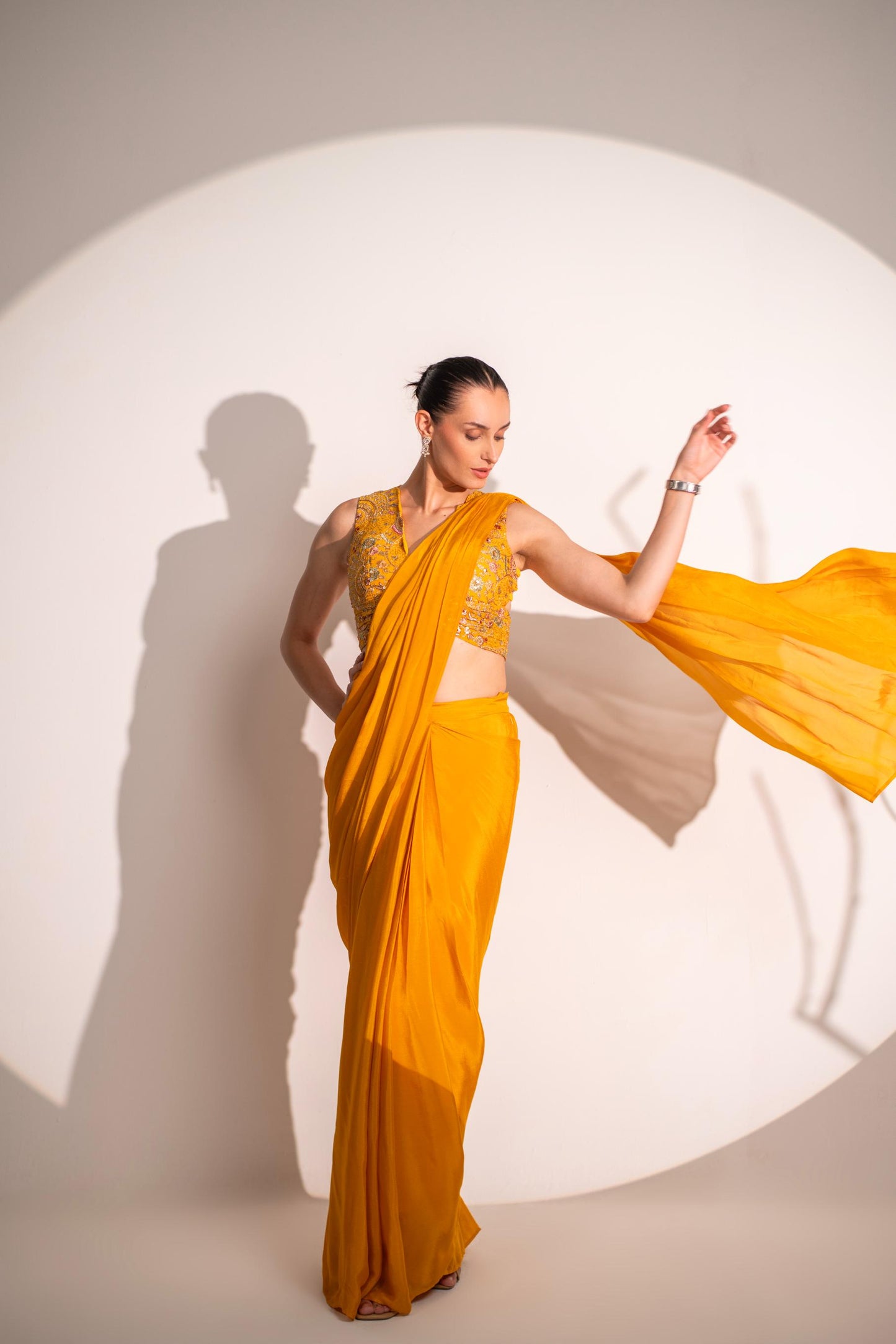 GEORGETTE SAREE WITH BLOUSE